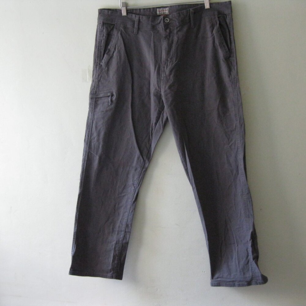 Weatherproof Vintage Men Trevorland Flex Stretch Canvas Utility Pant, gray 38x30